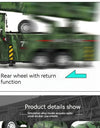 1:32 Ladder Truck Water Tanker Military Missile Rocket Launcher Trucks Model Toy Car Metal Diecast Sound Light Models Boys Gifts
