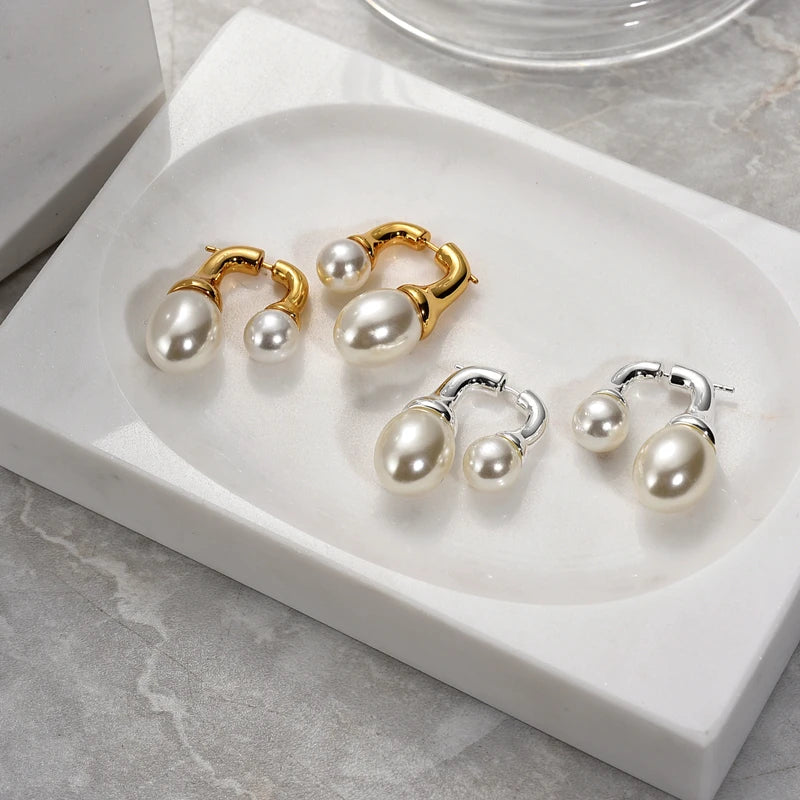 Jewelry Vintage Pearl Earrings Trend Elegant Temperament Drop Earrings