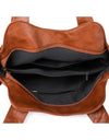 Big Black Shoulder Bags Large Soft Leather Crossbody Handbag Travel Tote Bag