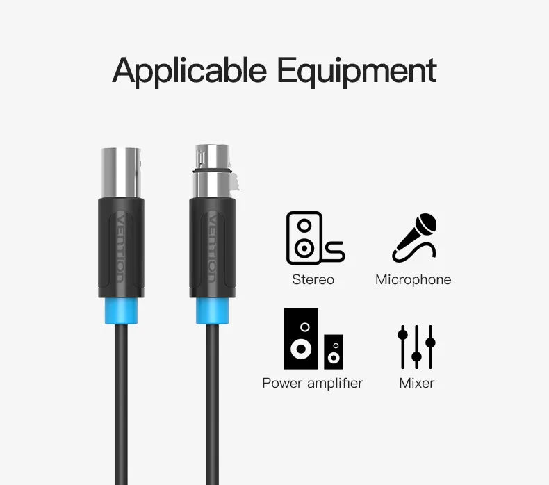 XLR Cable Karaoke Microphone Sound Cannon Cable Plug XLR Extension Mikrofon Cable for Audio Mixer Amplifiers XLR Cord