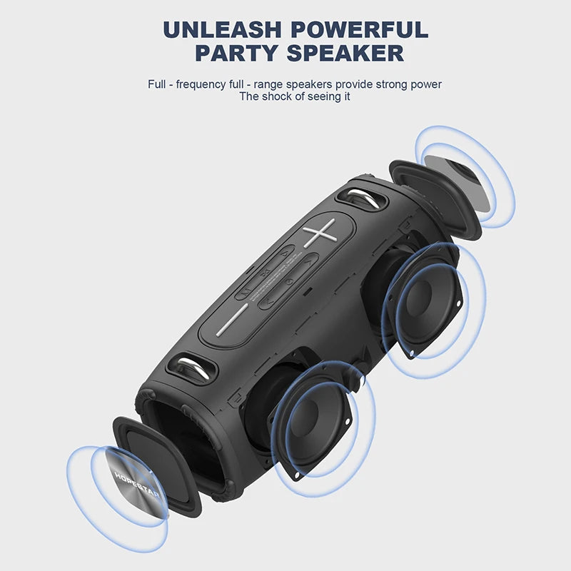 20W High Power Boombox Speakers Portable Bluetooth Super Subwoofer Mp3 Player Powerful Column Soundbox Audio Center