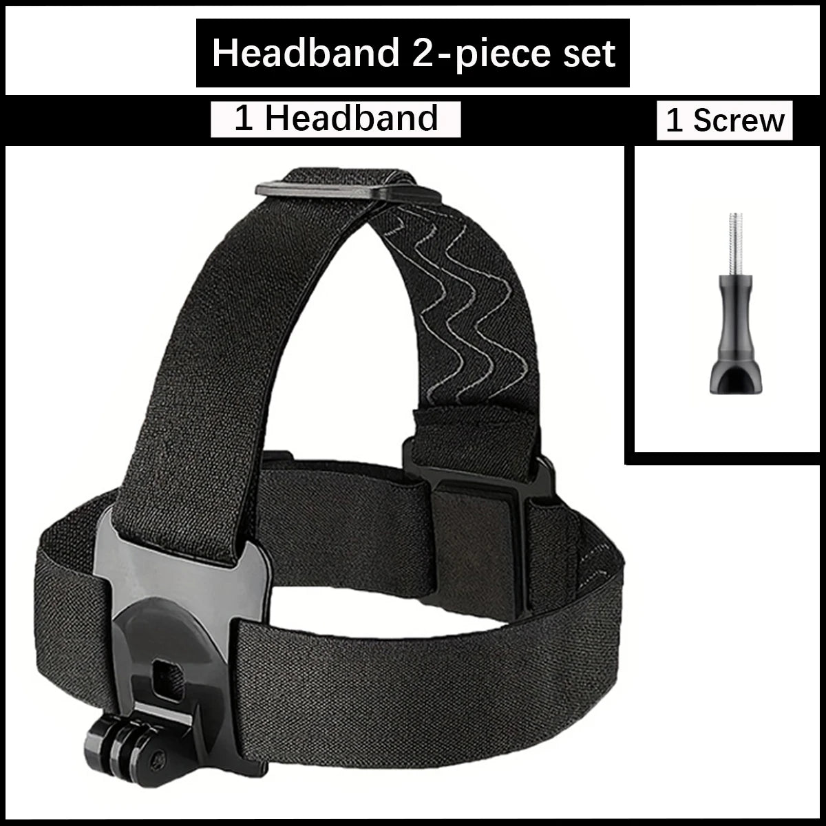 Adjustable Headband and Chest Mount Strap Holder for Mobile Phones and Action Cameras Compatible with GoPro DJI and More Hands Free Shooting Accessory