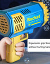 40 Holes Electric Rocket Bubble Gun Toy Bubbles Machine Automatic Soap Blower with Light Summer Outdoor Party Games