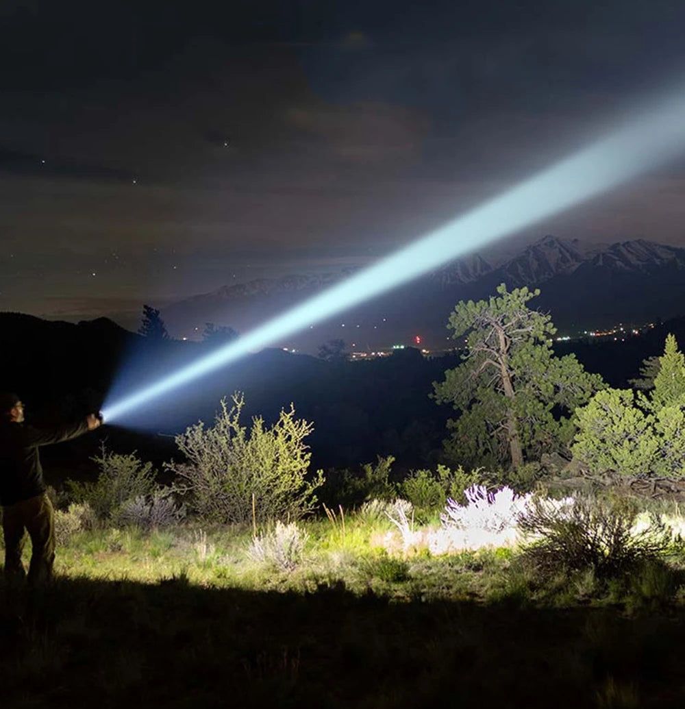 Mini XHP50 LED Flashlight Rechargeable USB Zoom Torch Super Bright Portable Camping Light