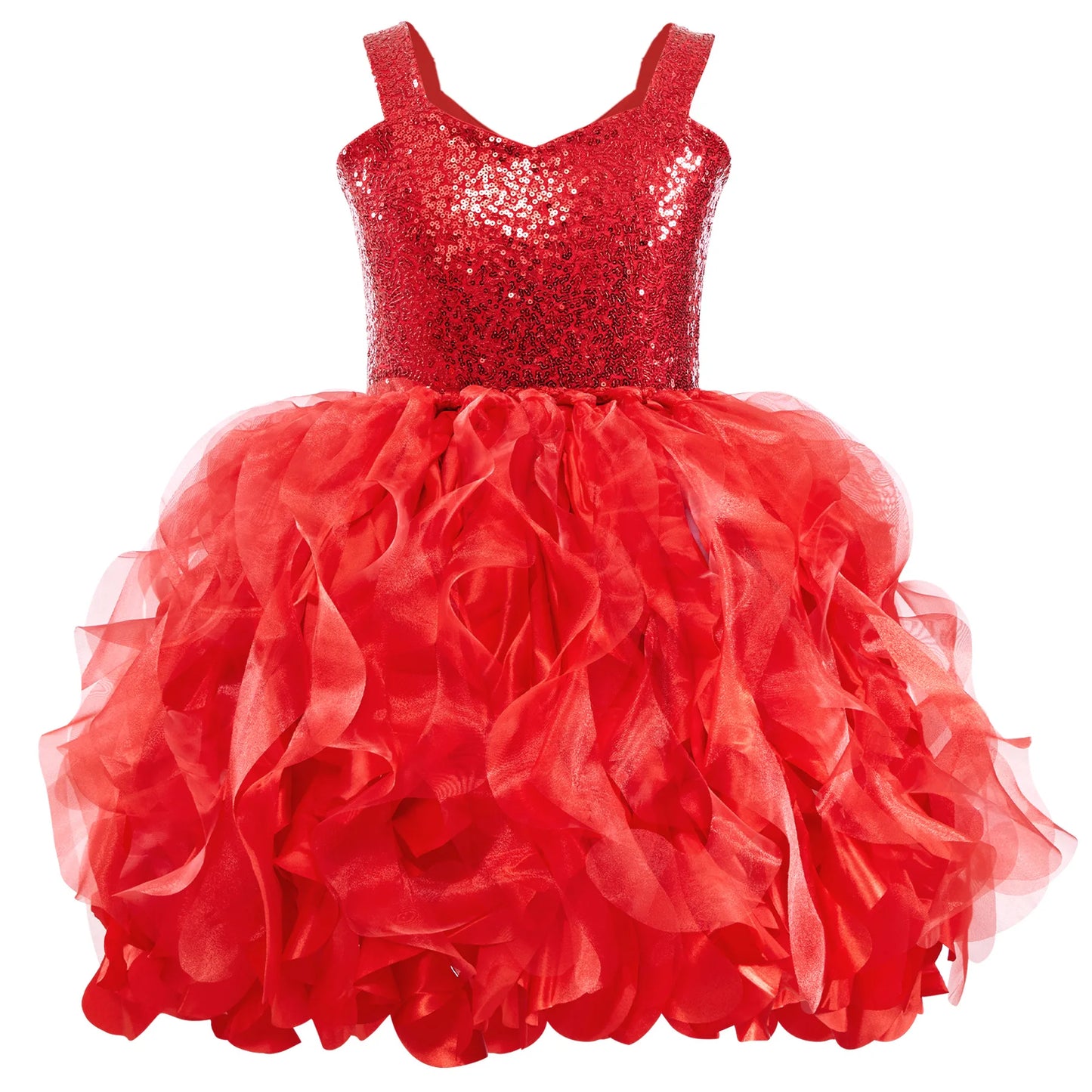 Sequin Pageant Dress with Spiral Hem Birthday Party Gown