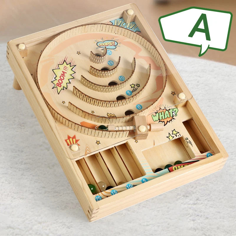 Wooden Pinball Table Game – Party & Brain Teaser Toy