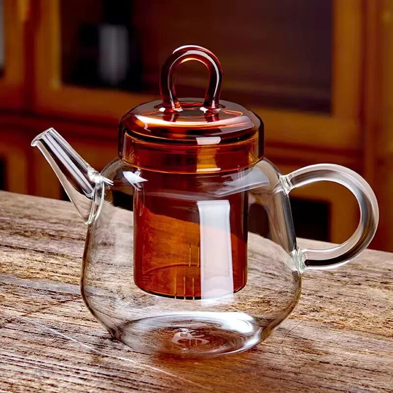 750ml Heat-Resistant High Borosilicate Glass Teapot With Tea Infuser Afternoon Tea Boiling Puer Flower Tea Pot Teaset Teaware