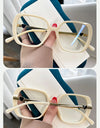 Big Size Woman Eyeglasses Ultra light TR90 White Eyewear Square Full Frame Optical Prescription Frames