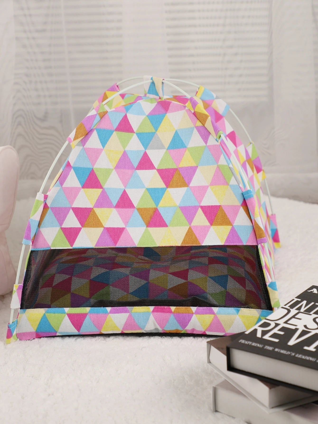 Clamshell Pet Tent Bed House for Cats and Small Dogs