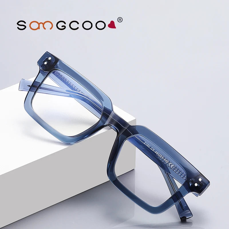 HONGMEI Men's Anti Blue Light Reading Glasses Brand Design Myopia Prescription Glasses Men Simple Optical Eyewear Glasses Frame