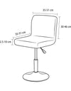 1PC Shiny Velvet Short Bar Chair Covers Stretch Back Bar Stool Covers Small Size Dining Barstool Slipcovers Party Banquet Decor