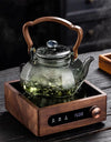 1000ML Octahedral Heat Resistant Glass Teapot Steaming and Boiling Dual-use Lifting Beam Tea Pot Glass Kettle Kung Fu Tea Set