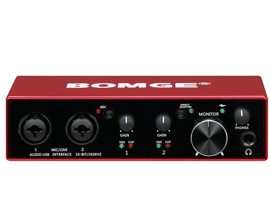 BMG22R Audio Interface with 24 Bit 192kHz Recording and 48V Phantom Power
