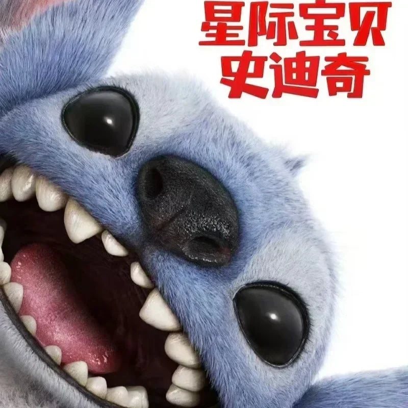Disney Stitch Plush Doll Cute Anime Stuffed Toy with Overalls Birthday Gift for Boys Girls Home Room Decoration Accessories