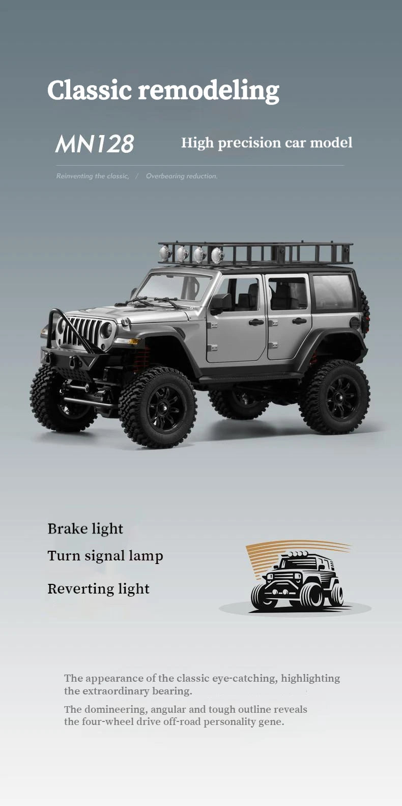 112 Scale Four Wheel Drive RC Wrangler Climbing Off Road Car