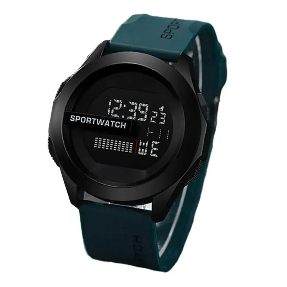 LED Electronic Watch 50m Waterproof Luminous Adjustable Silicone Band Men Women Sports Wristwatch Smartwatch