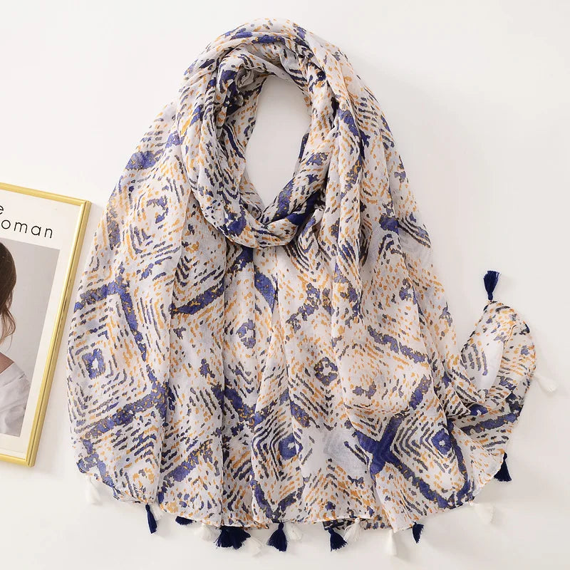 Bandannas Designer Scarf Luxury Scarves Woman Scarf Elegant Women's Shawls For Cotton Veils Bandana Brand