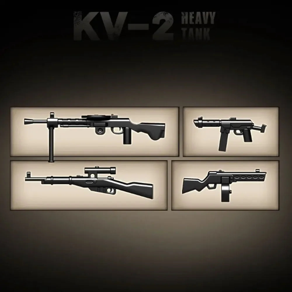 Soviet Military Series IS-2M Tank KV-2 Heavy Tank Truck WW2 Tank Building Blocks Bricks Model Set Toys for s Gifts Technical