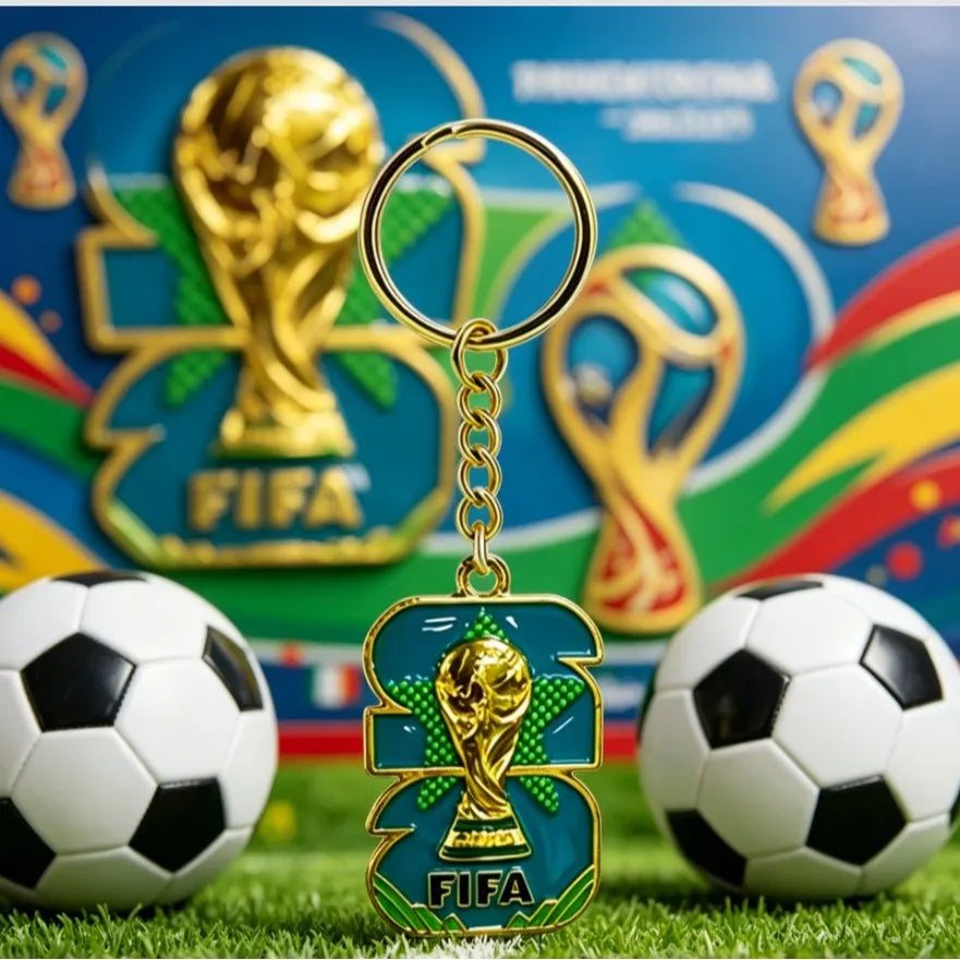 2026 World Cup Football Fan Metal Keychain Soccer Sports Souvenir