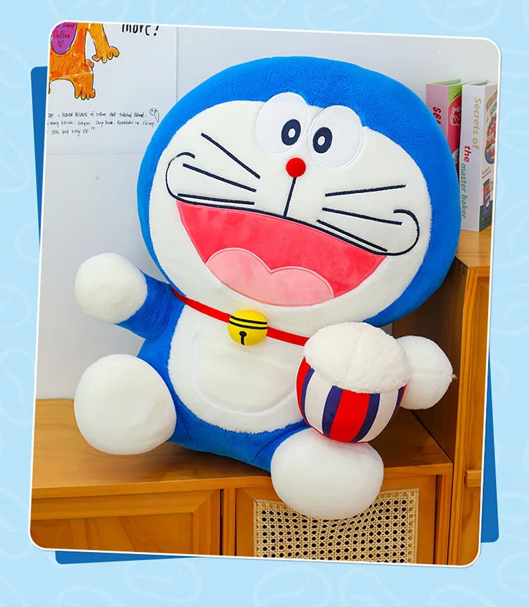 Cute Blue Cat Plush Toy Soft Huggable Stuffed Animal