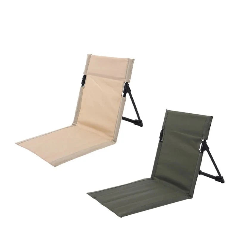 Outdoor Camping Folding Chair Backrest Beach Portable Cushion Chair Tent Leisure Balcony Park Lawn Picnic Seat Fishing