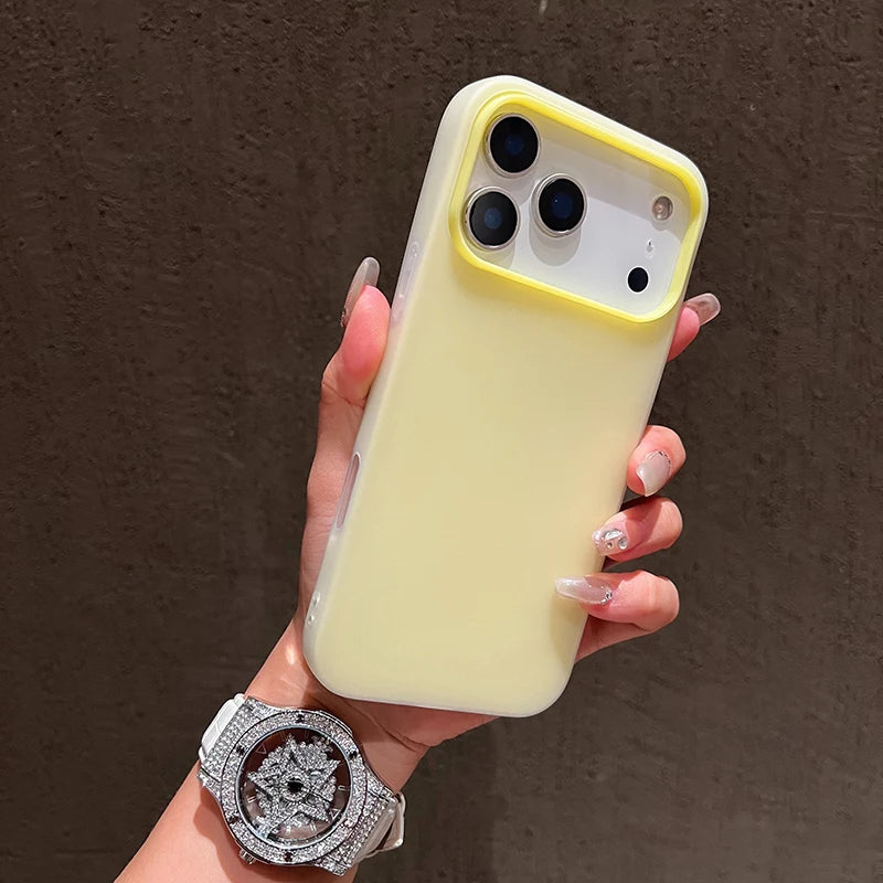 Luxury Candy Color Clear Matte Phone Case For iPhone 17 16 15 14 17 Air Shockproof Bumper Soft Jelly Cover