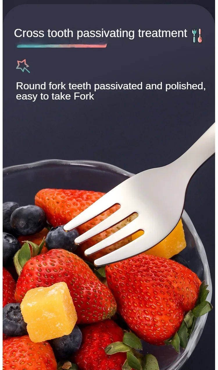 304 Stainless Steel Cute Spoon Adorable Short Handle Creative Utensil for Dessert Milk Powder Easy Clean Durable Safe