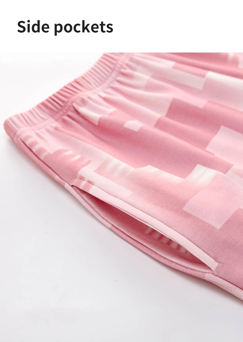 Women’s Winter 100% Cotton Pajama Set – Loose Fit, Turn-Down Collar, Long Sleeves, Cute Pink