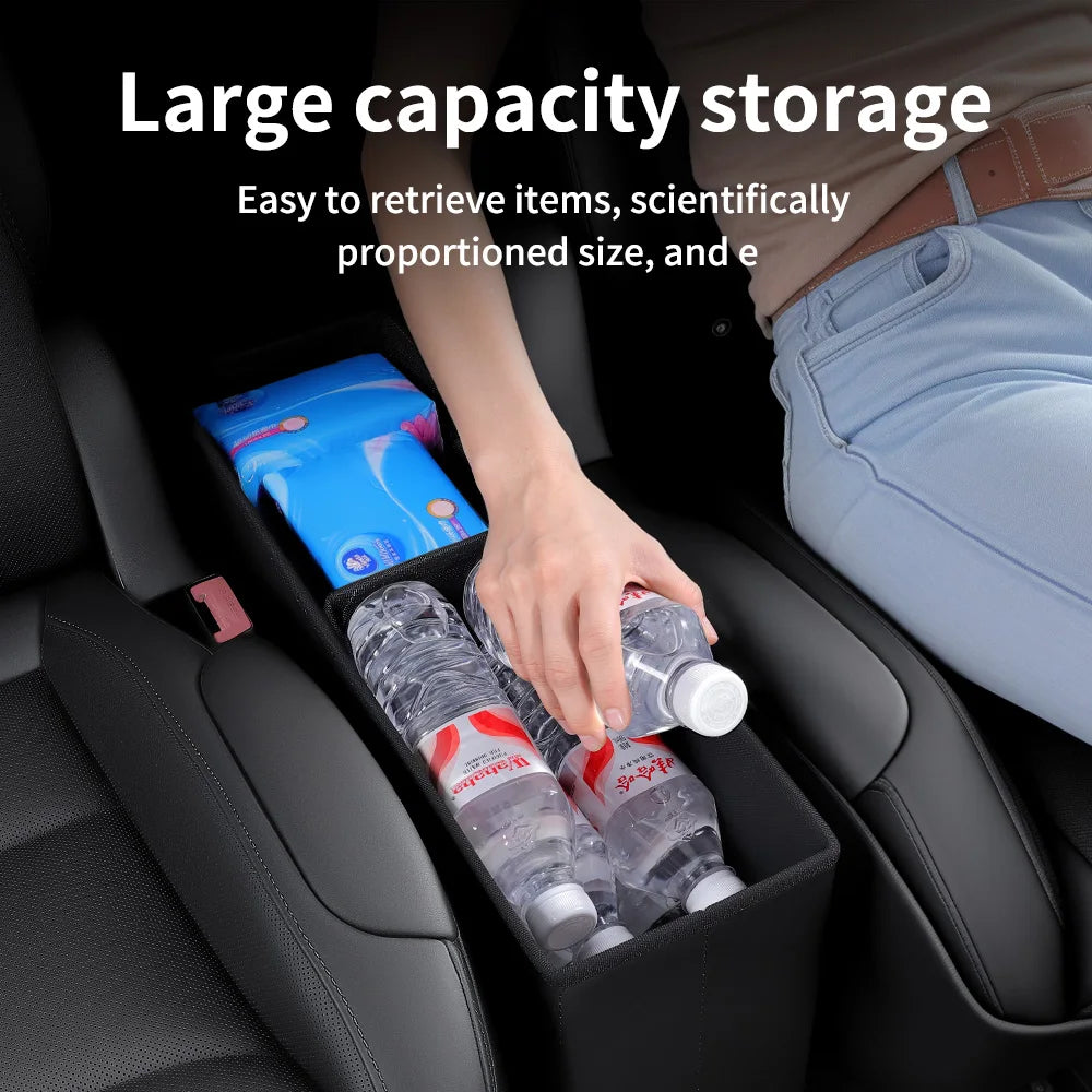Second Row Aisle Storage Box for Tesla Model YL 6 Seater Multi Purpose Interior Organizer
