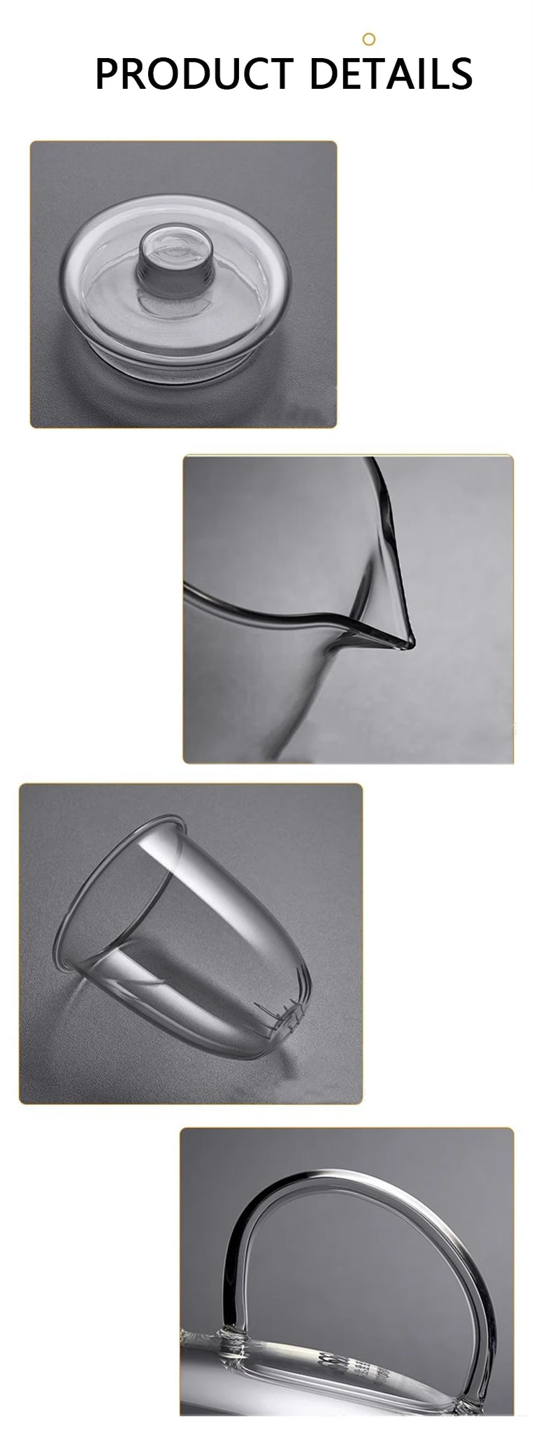 480/650ml Heat-Resistant Teapot With Glass Tea Strainer Infuser Flower Kettle Kung Fu Teawear Set Puer Oolong Pot Teaware