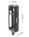 for Insta360 X3 Metal Protective Cage Rig Housing Frame with Sticking Lens Cover / Silicone Lens Cover