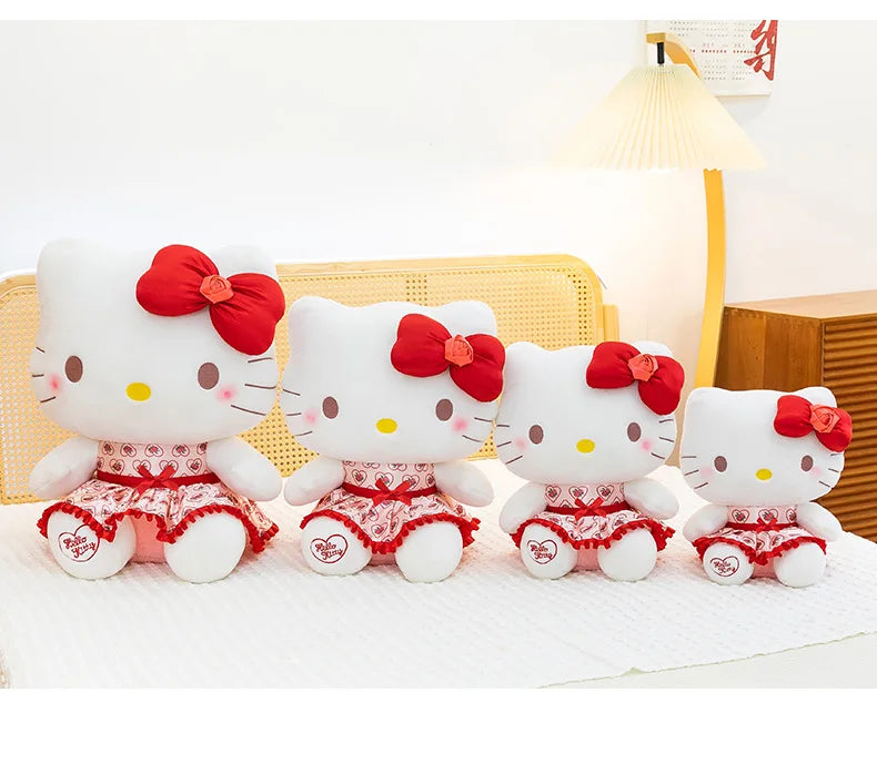 Cute Rose Cat Character Plush Stuffed Doll Toy