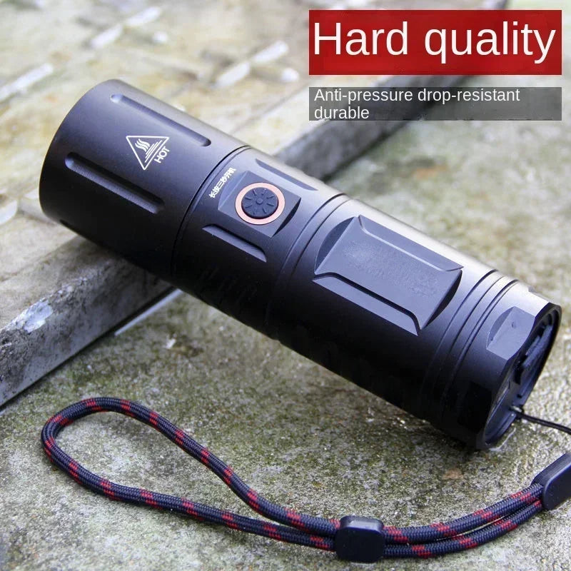 T40 High Power LED Flashlight Rechargeable Zoom Torch with Power Bank 3×18650 Battery Ultra Bright