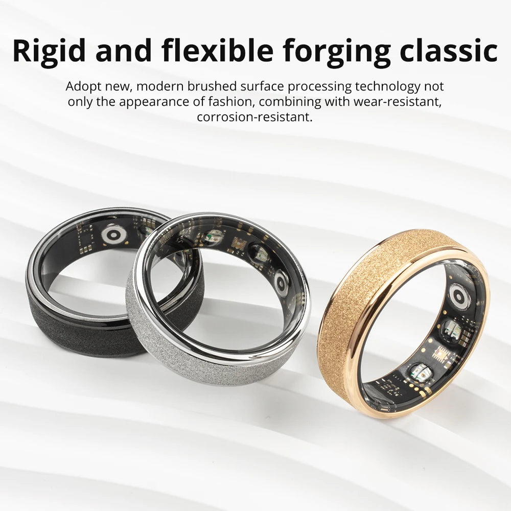 R10 Smart Ring with Charging Case for Men Women, Health and Sleep Monitor, 5ATM Waterproof, Multi-sport Mode
