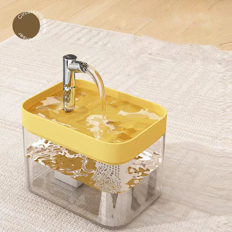 1500ML Automatic Pet Fountain - Fresh and Filtered Water Pet Drinking Dispenser Drinker for Cats Puppies - Ideal for Indoor Use