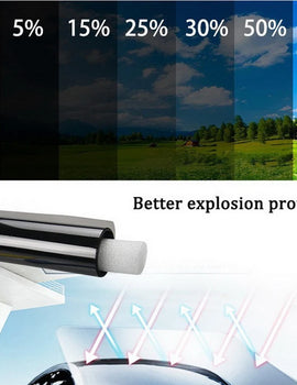 5/15/25/35/50% VLT Reflective Silver Glass Film Heat Blocking Vinyl Roll Stickers for Home Car Self Adhesive Privacy Window Tint