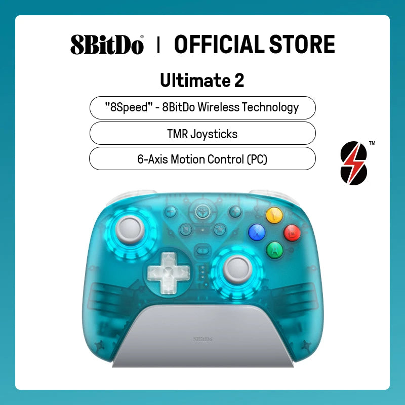 Wireless Gaming Controller with TMR Joysticks and Charging Dock for PC and Android