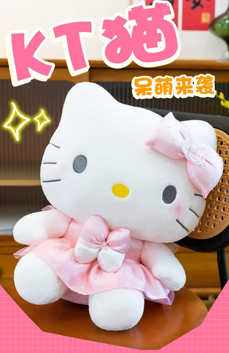 Kawaii 60cm Hello Kitty Stuffed Doll Sanrio Plush Toy Anime Dream Series Cute Girl Kids Birthday Gift Soft Sleeping Pillow