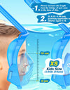 Kids Full Face Snorkel Mask Diving Mask With Detachable Camera Mount Wide View Anti-Fog Anti-Leak Snorkeling Swimming for Child