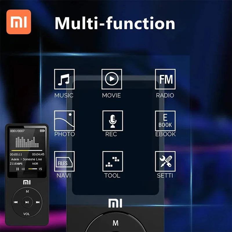 XIAOMI Mp3 Mp4 Player support Memory Card Portable Digital Screen FM Radio Voice Record Built-in Speaker With Photo Viewe