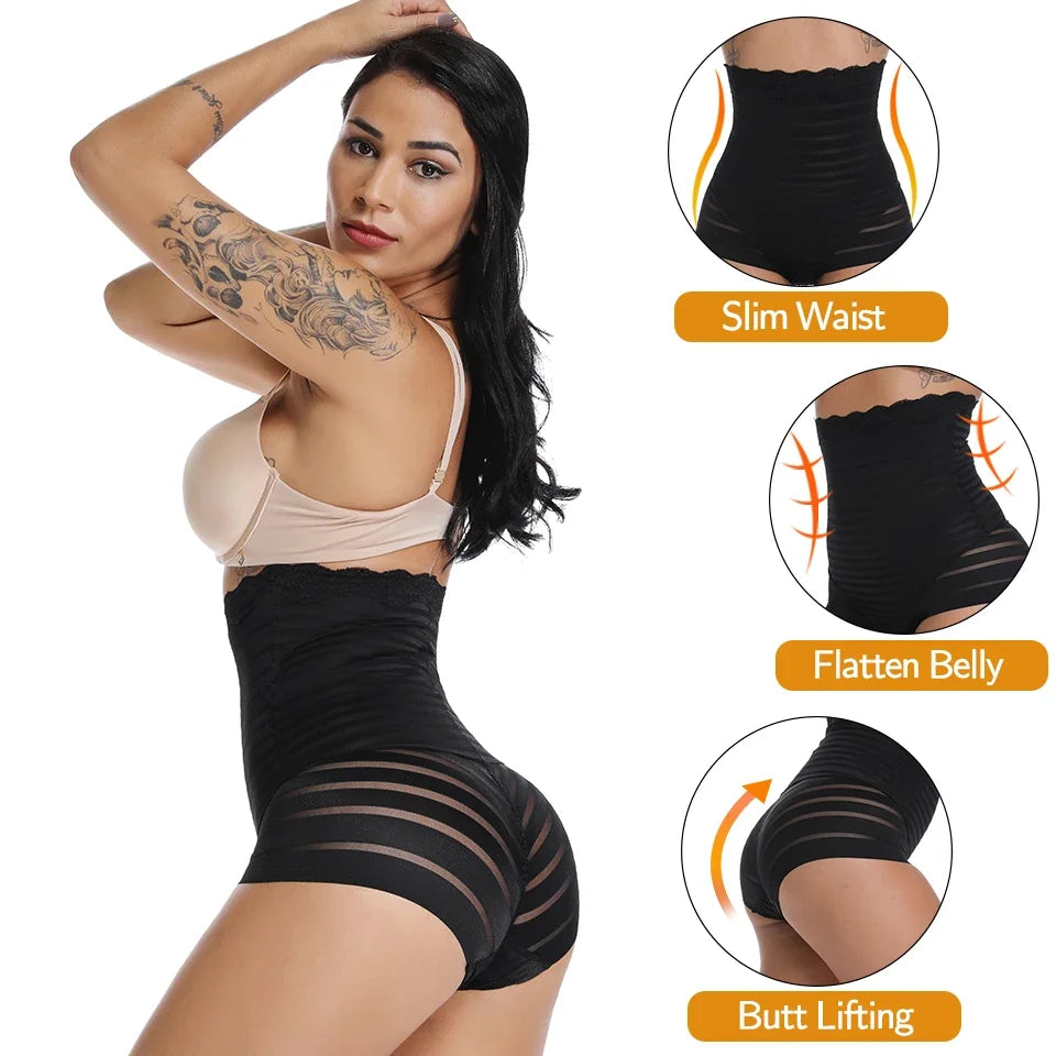 Women Body Shaper High Waist Briefs Slimming Underwear Butt Lifter Waist Trainer Tummy Control Panties Belly Girdle Panty