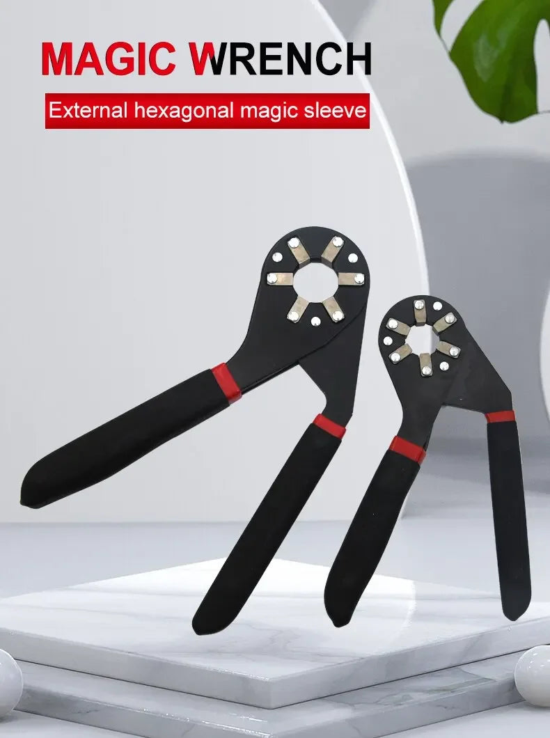 6/8 Inch Magic Wrench Household Maintenance Adjustable Twisting Hand Clamping Socket Outer Hexagonal Multifunctional Tool