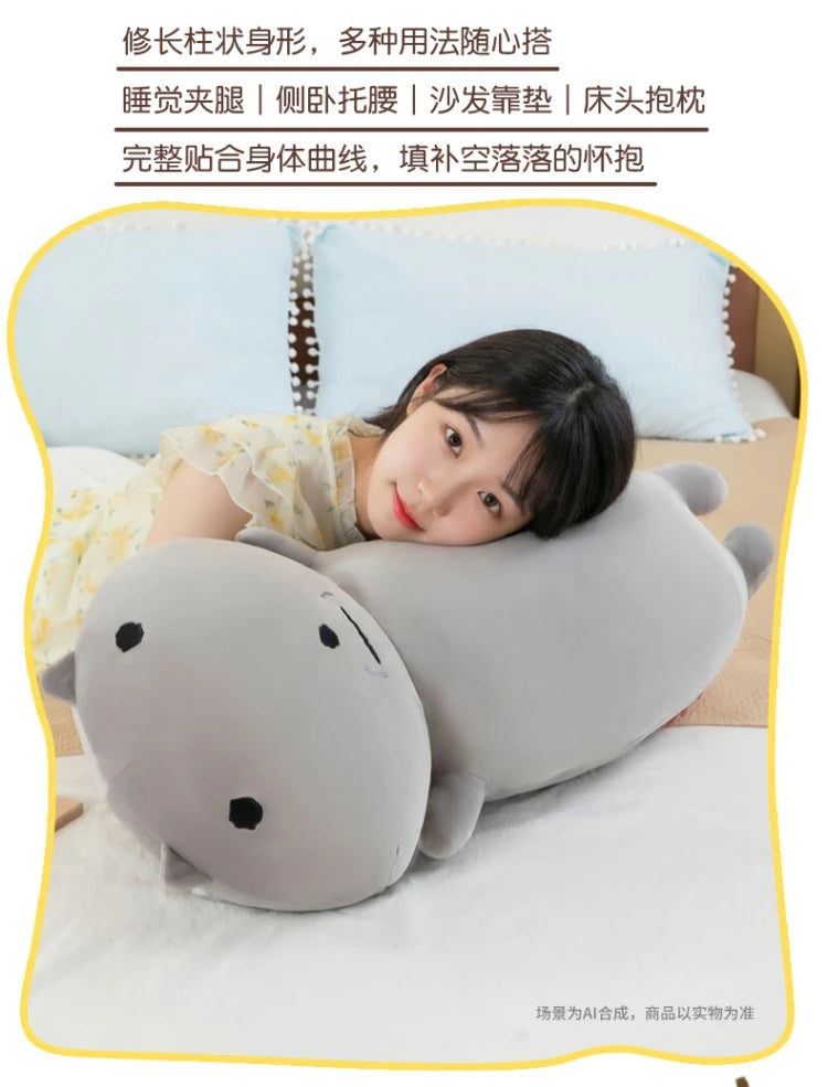 95cm Grey Cat Plush Toy Long Hugging Pillow