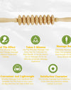1 PCS Wood Massage Roller Trigger Points Home Gym Manual Wooden Fascia Massage Roller for Release Cellulite Sore Muscle Blasting