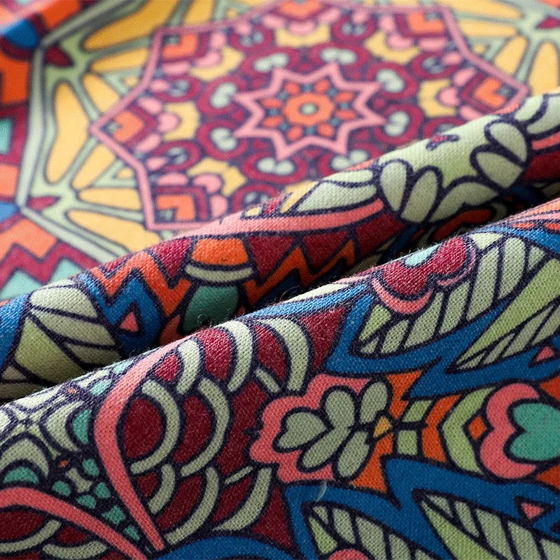 1/2/3/5M ethnic style linen canvas fabric for home textile DIY handmade sewing accessories sofa tablecloth by the meter