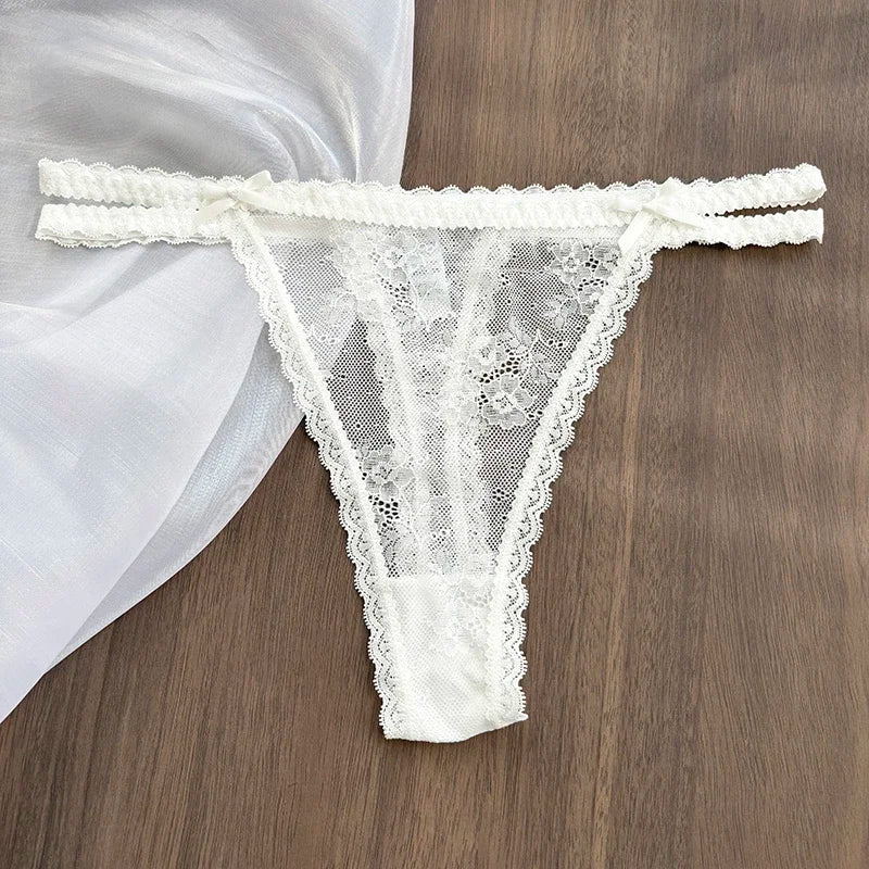 Custom Name Panties Crystal Letters Thong Women Lace Underpants Bikini G-String