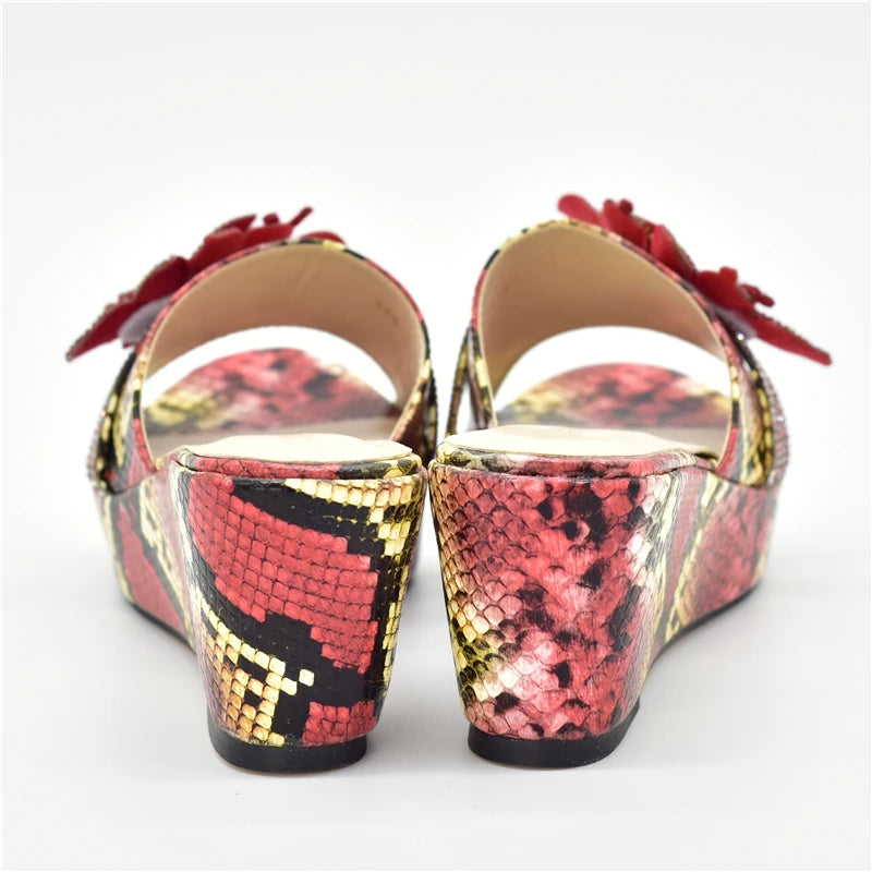 High Heels Women Ladies PU Wedges Shoes Ladies Shoes and Sandals Fashion Platform Leopard Pattern Rhinestone Woman Pumps