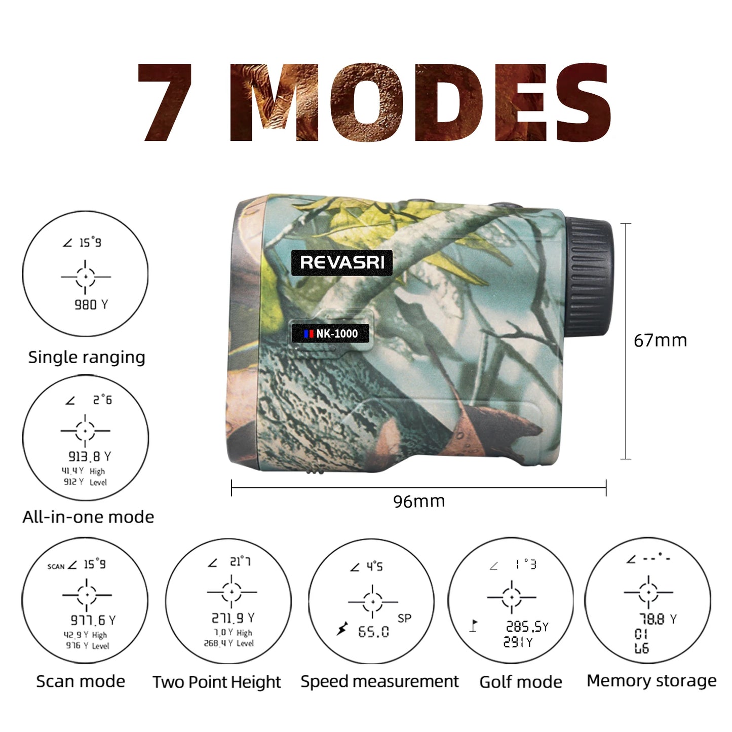 Hunting Laser Rangefinder 1000 Yards with Rechargeable Battery Hunting Range Finder with Target Acquisition Technology E