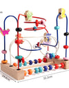 Montessori  Toys Wooden Roller Coaster Bead Maze Abacus Math Toys  Early Educational Toys for  1-3 Years