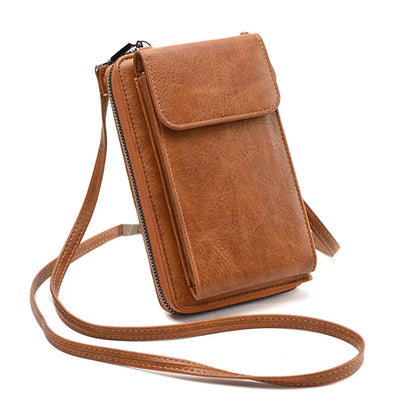 PU Leather Shoulder Bag Luxury Mobile Phone Bag Fashion Crossbody Bag Strap for Handbag Hasp Small Card Holder